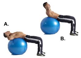 exercise ball ab crunches